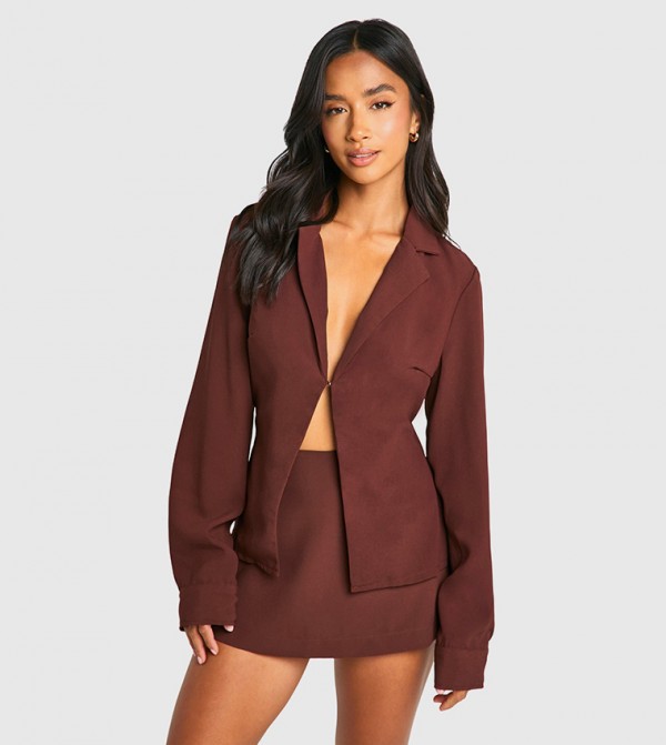 boohoo  style-edit-go - Brown Casual Tops