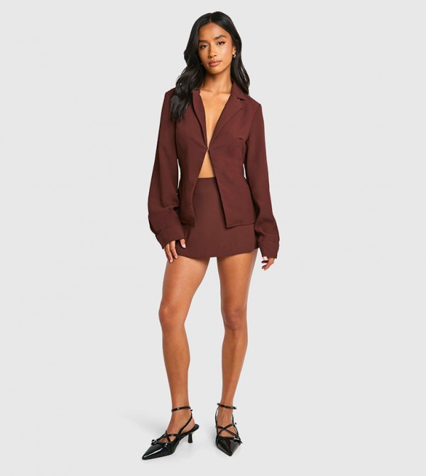 boohoo  style-edit-go - Brown Casual Tops