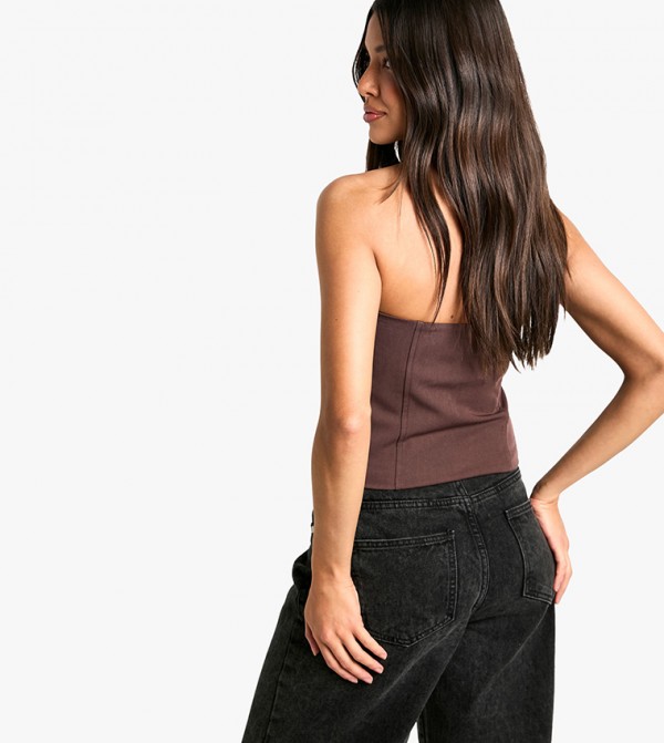 boohoo boohoo - Brown Casual Tops