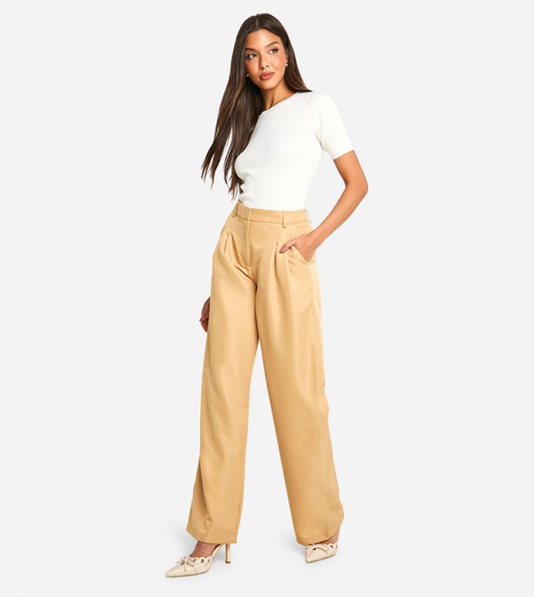 boohoo  - Beige Casual Pants