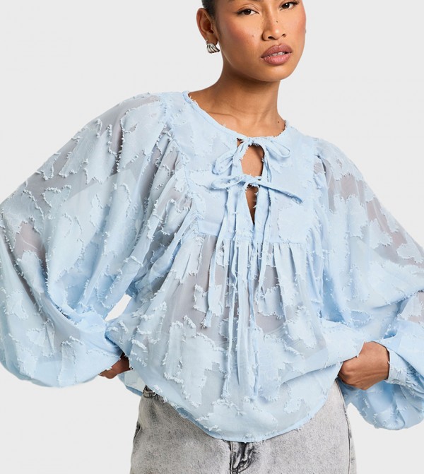 بوهو  - أزرق Casual Tops