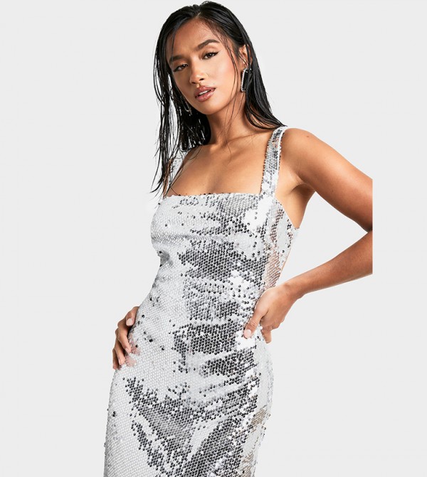 boohoo  - Silver Maxi Dresses