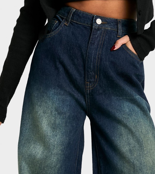 boohoo  - Blue Wide Leg Jeans