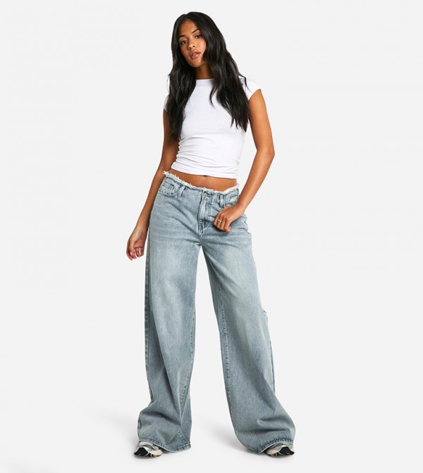 boohoo boohoo - Blue Wide Leg Jeans