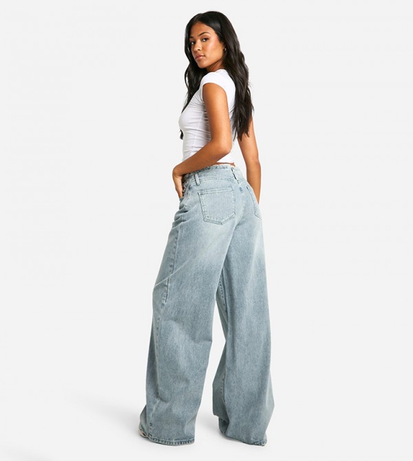 boohoo boohoo - Blue Wide Leg Jeans