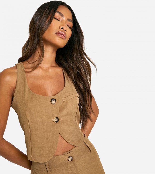 boohoo  uni-b - Beige Waistcoats