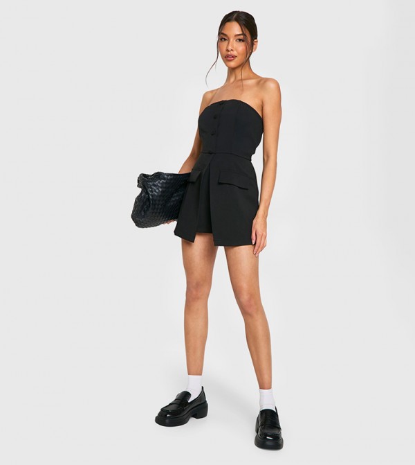 boohoo  Playsuits - Black Playsuits
