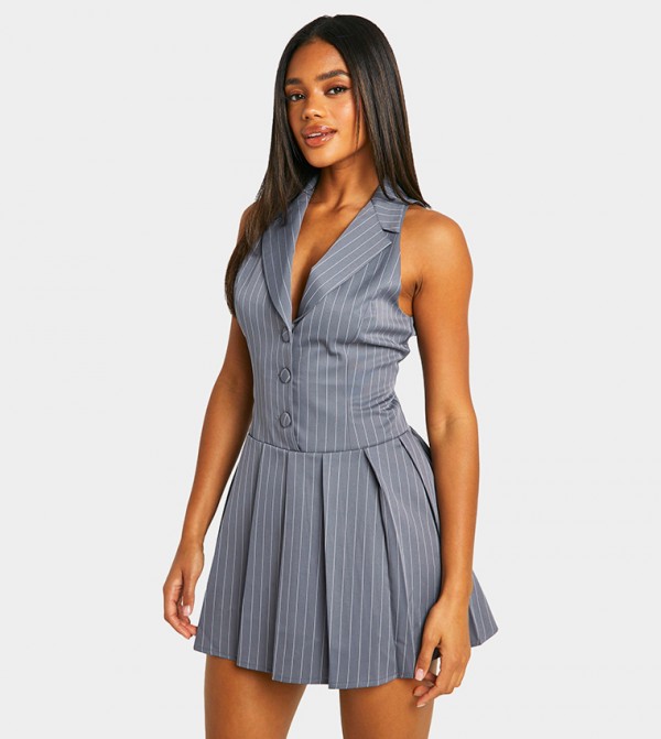 بوهو  فساتين - رمادي Mini Dresses