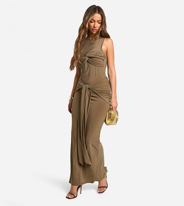 boohoo  Dresses - Khaki Casual Dresses