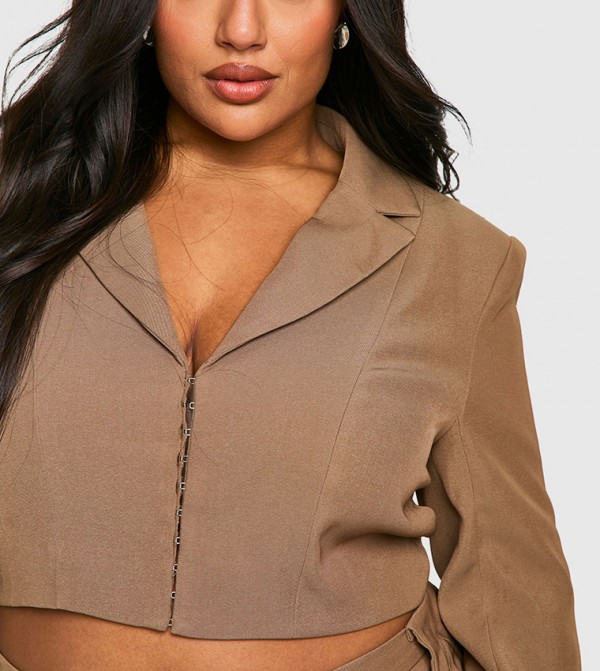 boohoo  Plus Size - Beige Jackets & Coats
