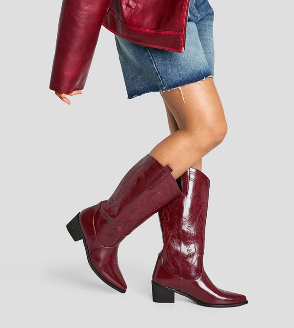 boohoo - Outlet  - Red Mid Calf Boots