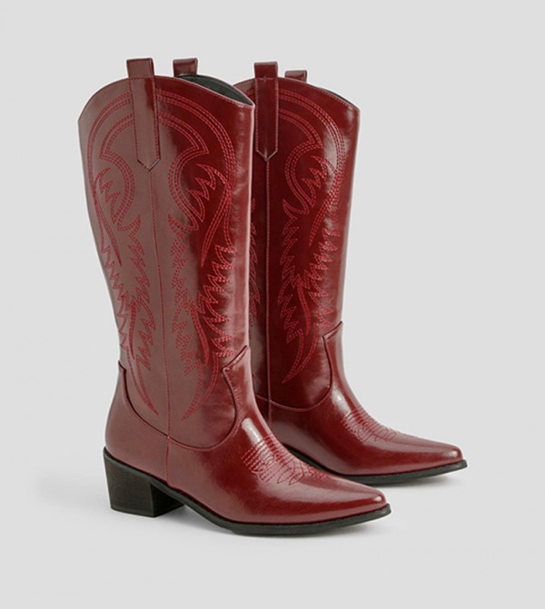 boohoo - Outlet  - Red Mid Calf Boots