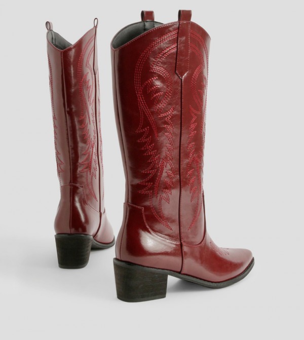 boohoo - Outlet  - Red Mid Calf Boots