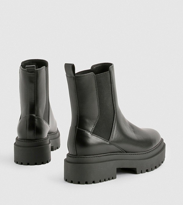 بوهو  أحذية - أسود Mid Calf Boots