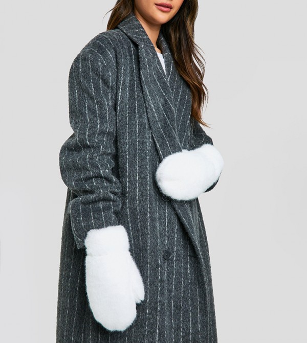 boohoo  Gloves - White Knit