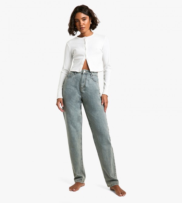 boohoo  - Blue Straight Jeans