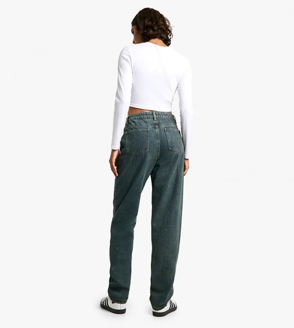 boohoo  - Blue Straight Jeans