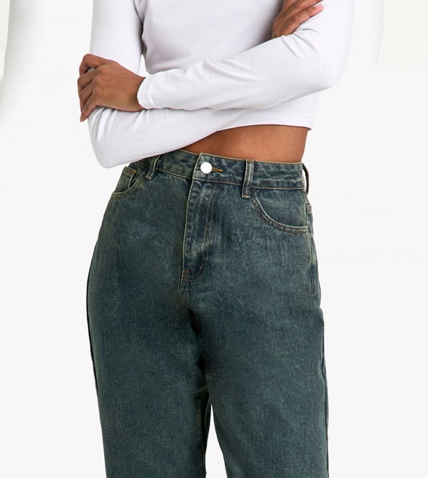 boohoo  - Blue Straight Jeans