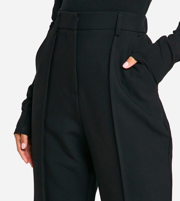 boohoo  Pants & Leggings - Black Casual Pants