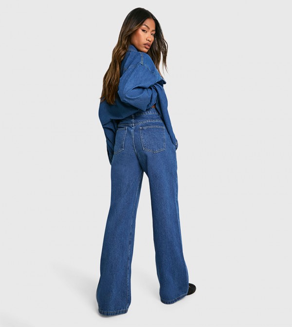 boohoo boohoo - Blue Wide Leg Jeans