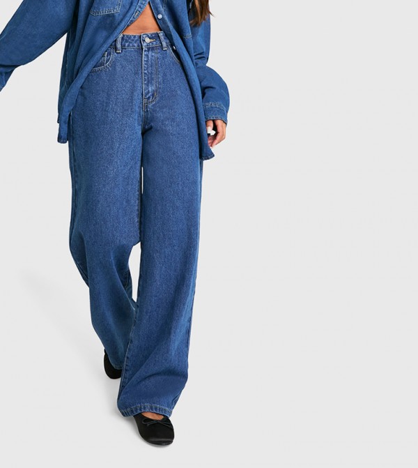 boohoo boohoo - Blue Wide Leg Jeans