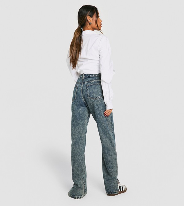 boohoo  Jeans - Blue Straight Jeans