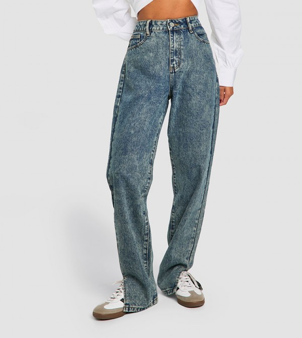 boohoo  Jeans - Blue Straight Jeans