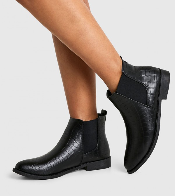 boohoo  Ankle Boots - Black Ankle length Boots