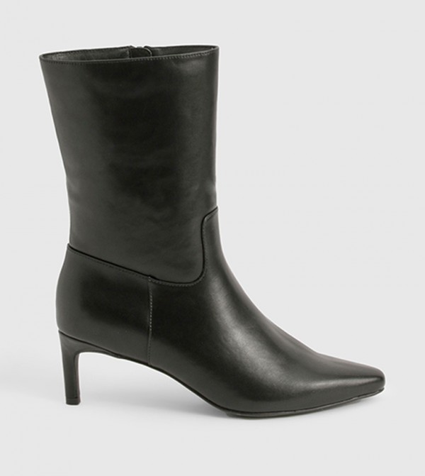 boohoo  Boots - Black Mid Calf Boots