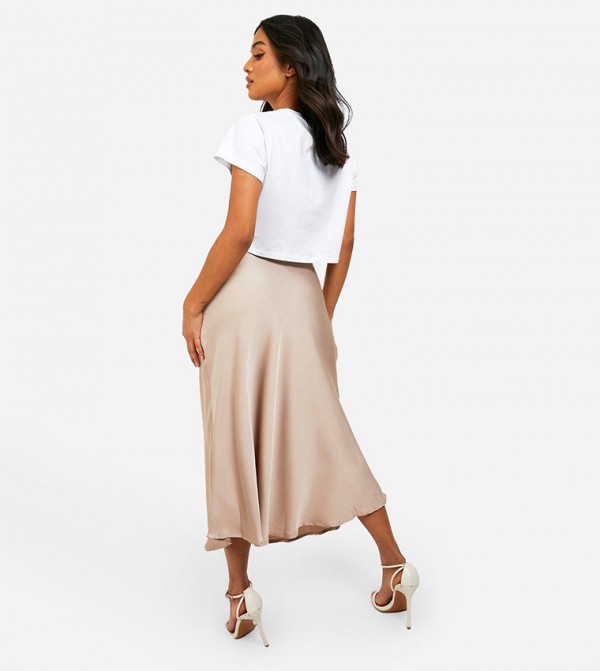 بوهو  - بيج Maxi Skirts