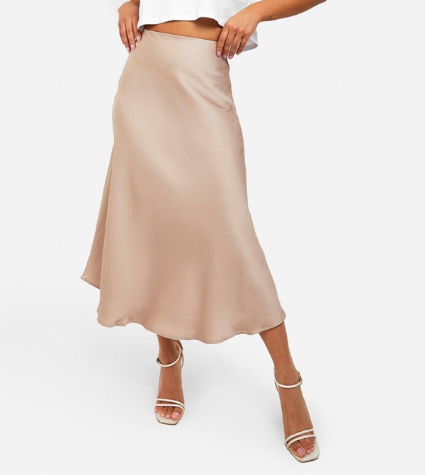 بوهو  - بيج Maxi Skirts