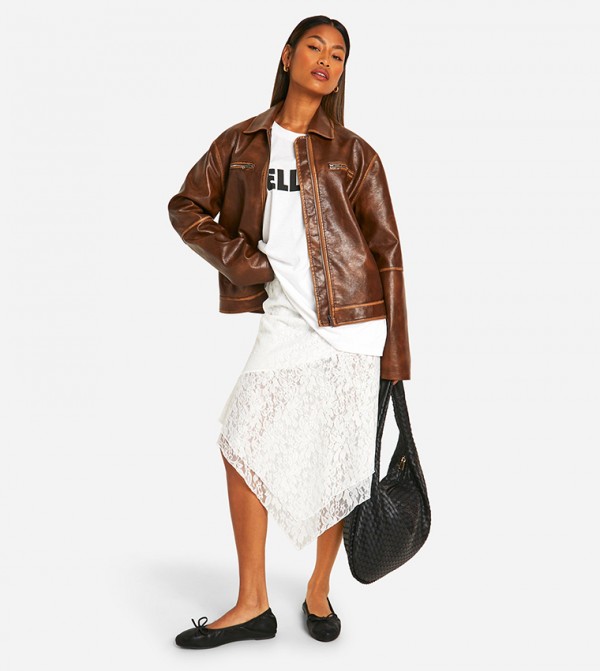 boohoo  Skirts - White Midi Skirts
