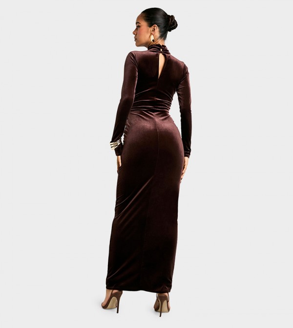 boohoo  Clothing - Brown Maxi Dresses