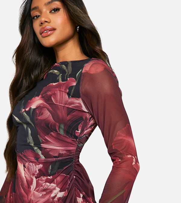 boohoo boohoo - Maroon Casual Dresses