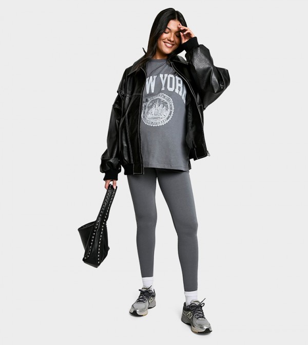 boohoo - Outlet  - Grey Pants & Leggings