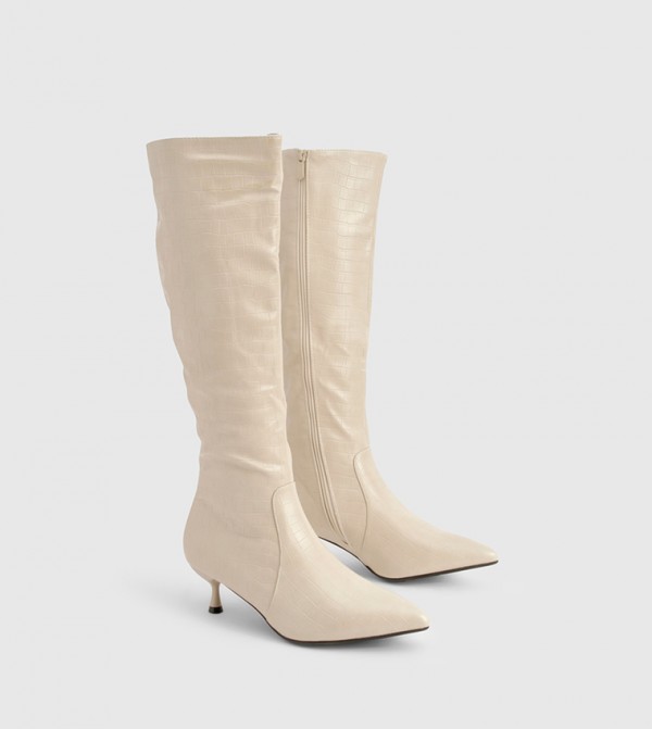 بوهو  أحذية - لحمي Knee length Boots