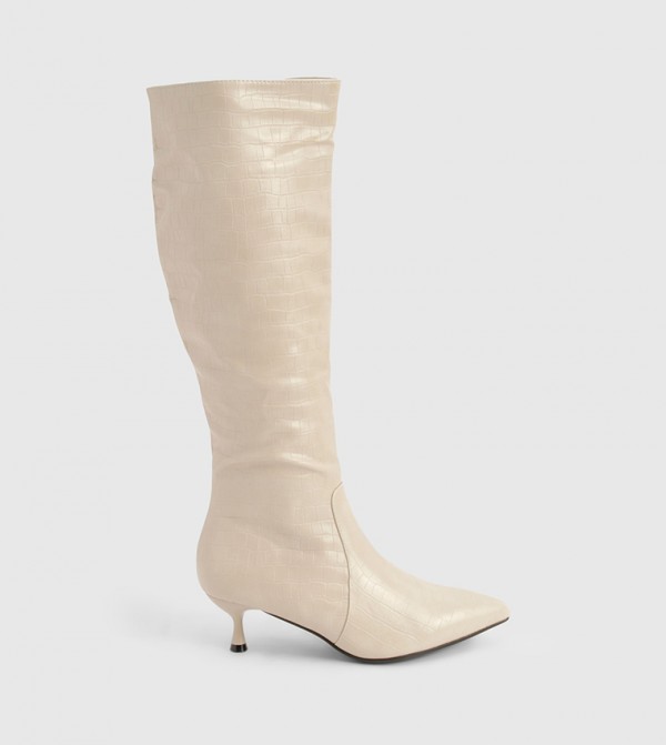 بوهو  أحذية - لحمي Knee length Boots
