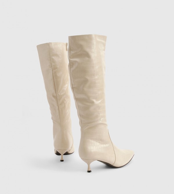 بوهو  أحذية - لحمي Knee length Boots