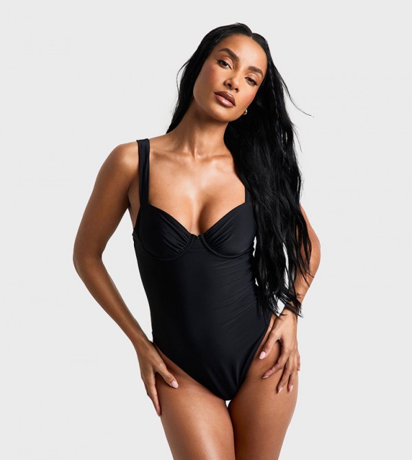boohoo  Swimwear - Black Swimsuit