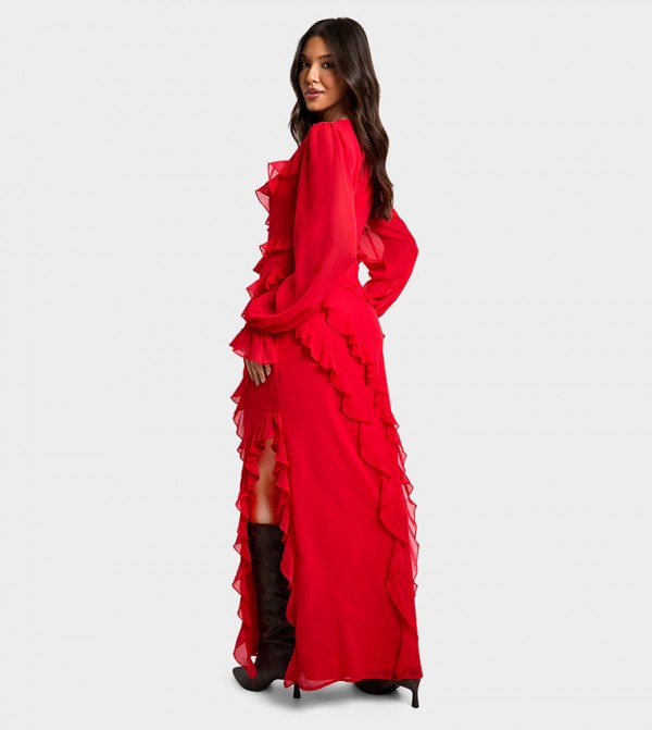 boohoo - Outlet  - Red Maxi Dresses