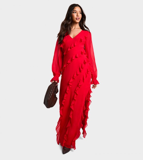 boohoo - Outlet  - Red Maxi Dresses