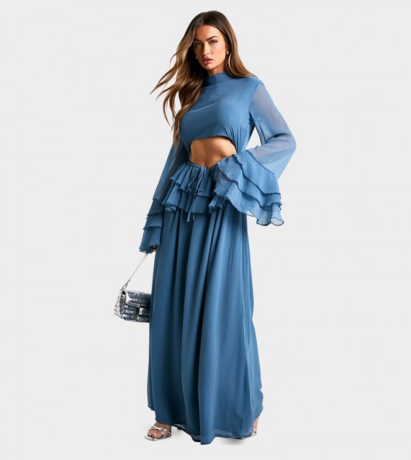 بوهو  فساتين - أزرق Maxi Dresses