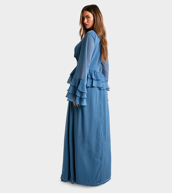بوهو  فساتين - أزرق Maxi Dresses