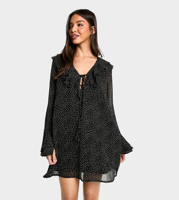 بوهو  فساتين - أسود Mini Dresses