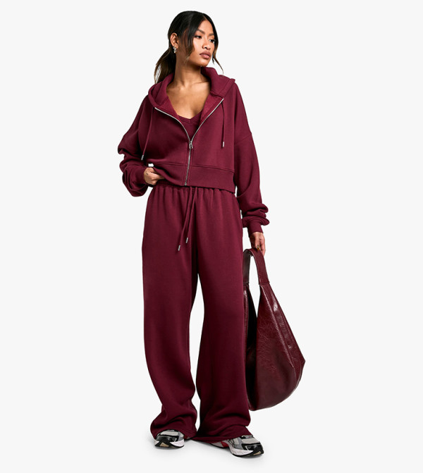 boohoo  Clothing Sets - Burgundy Co-Ord Set