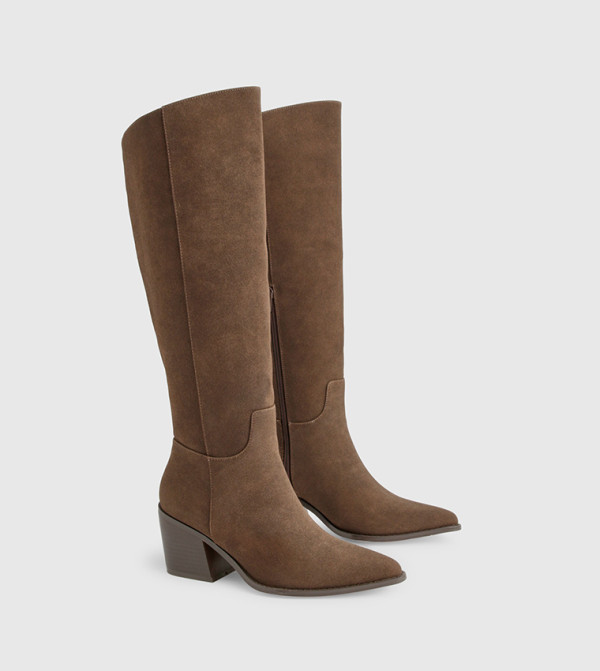 boohoo  Knee High Boots - Brown Knee length Boots