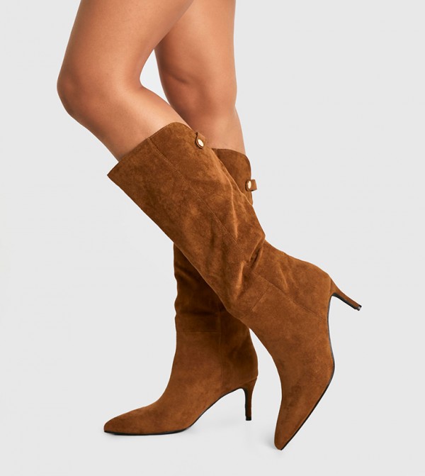 boohoo  Knee High Boots - Taupe Knee length Boots