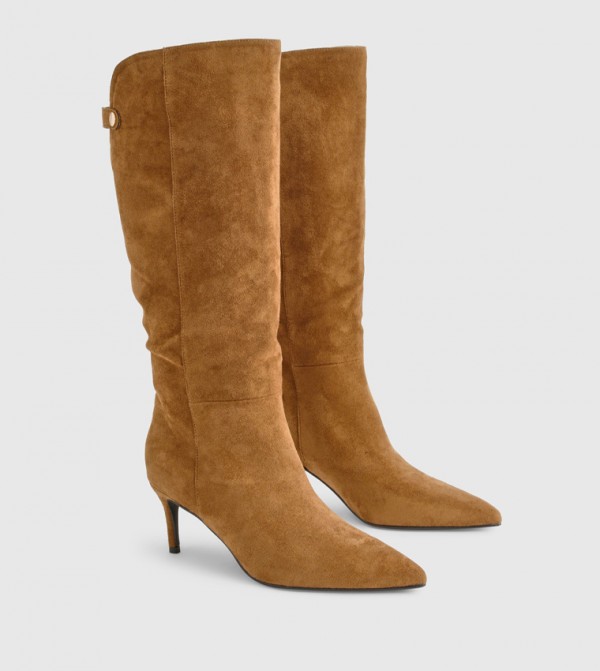 boohoo  Knee High Boots - Taupe Knee length Boots