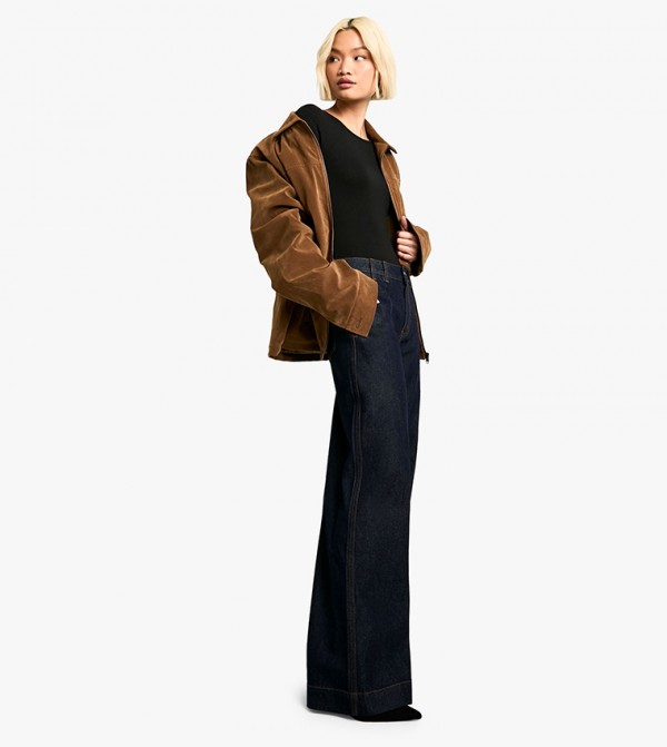 boohoo  Jeans - Navy Wide Leg Jeans