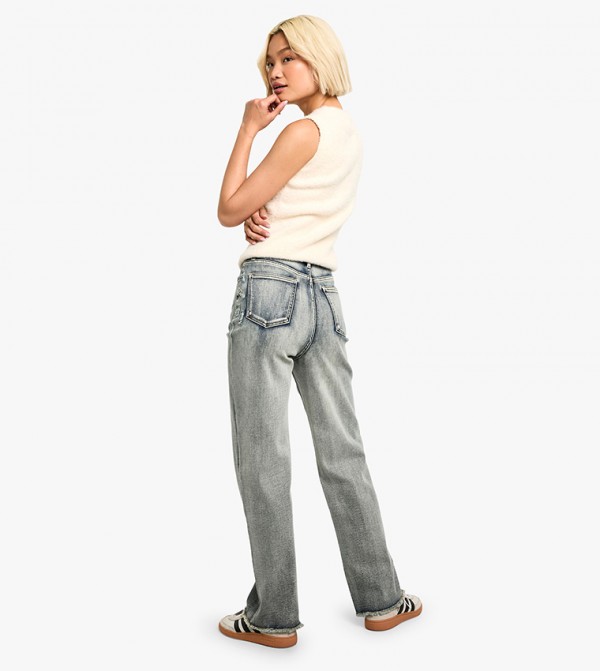 boohoo  style-edit-dm - Grey Wide Leg Jeans